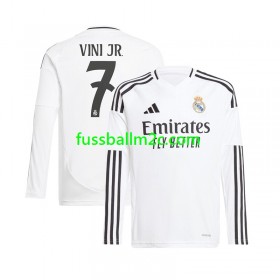 Fußballtrikots Real Madrid Vinicius Junior 7 Heim Trikotsatz 2024-2025 Langarm